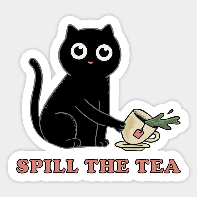 Spill the tea Sticker by coffeeman